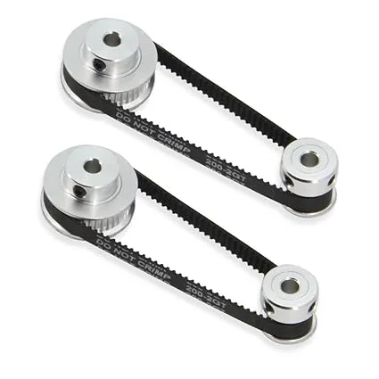 2PCS Set GT2 Synchronous Wheel 20&amp;40 Teeth 5mm Bore Aluminum Timing Pulley wi...