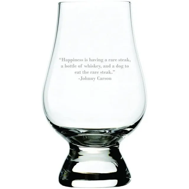 Winston Churchill Quote Etched Glencairn Crystal Whisky Glass, 6.5Fl oz