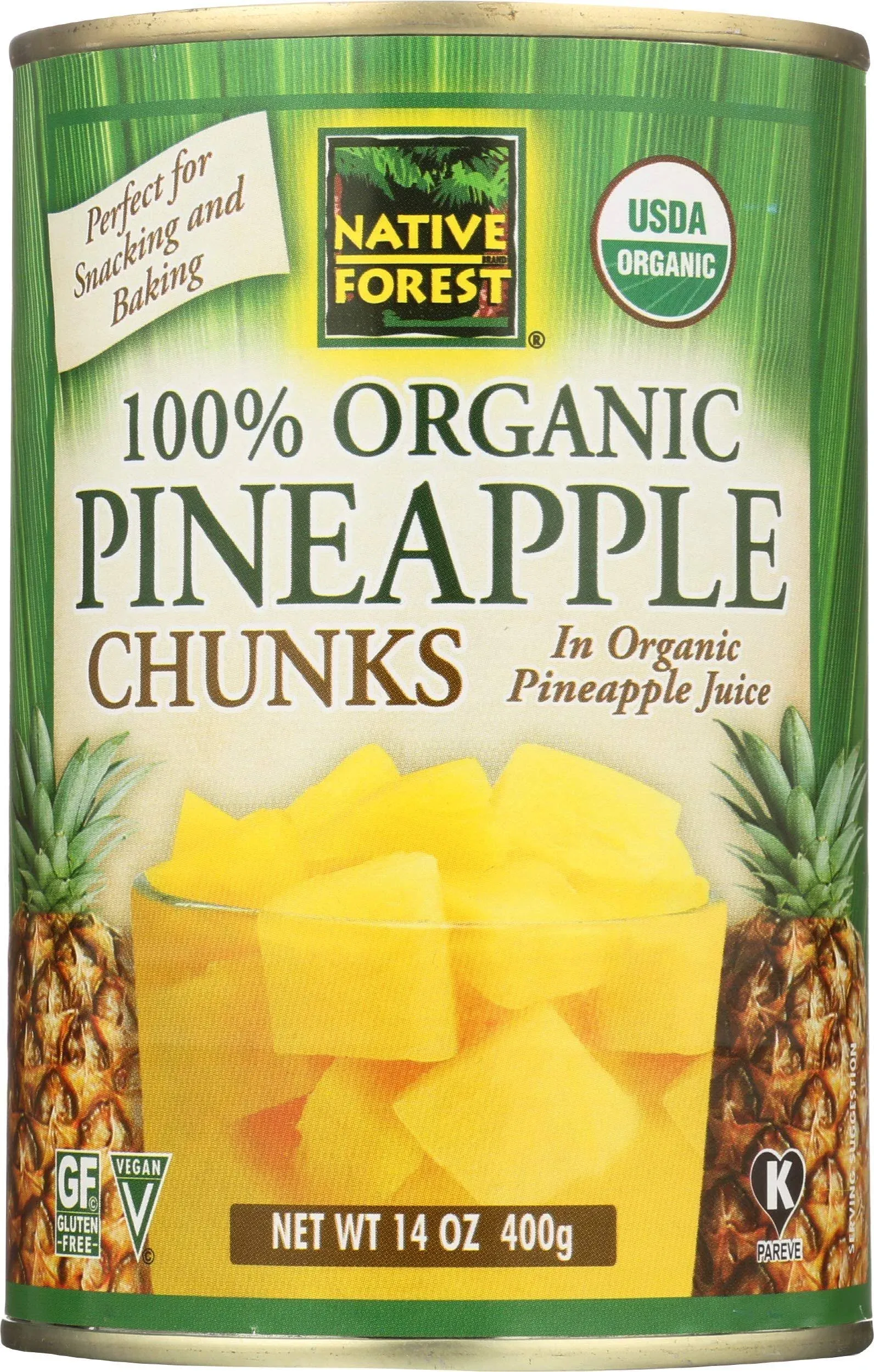 Native Forest Pineapple Chunks, 100% Organic - 14 oz