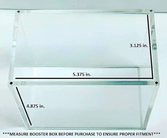 Viturio Acrylic Display Case Compatible with Pokemon Booster Box Stackable Magnetic Top Premium UV Protection