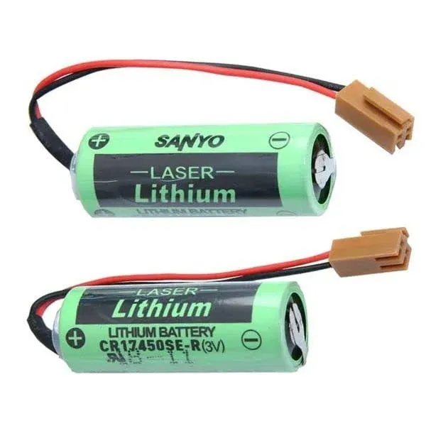 BAOBUTE 2pcs Cr17450se-r / A98L-0031-0012 3V 2500mAh PLC Battery with Plug for ...