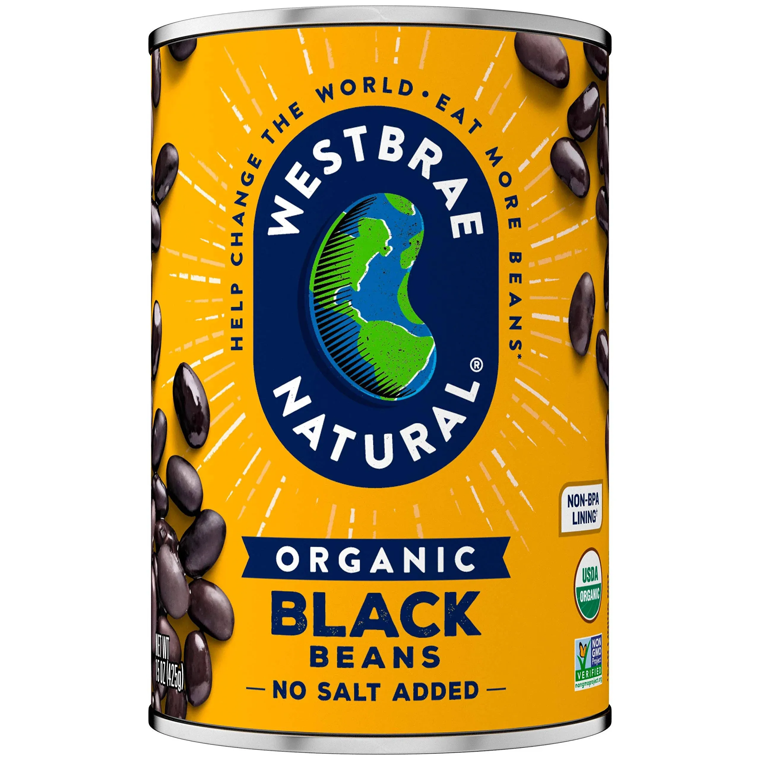 Westbrae Natural Organic Black Lentils, No Salt Added, 15 Ounce (Pack of 12)