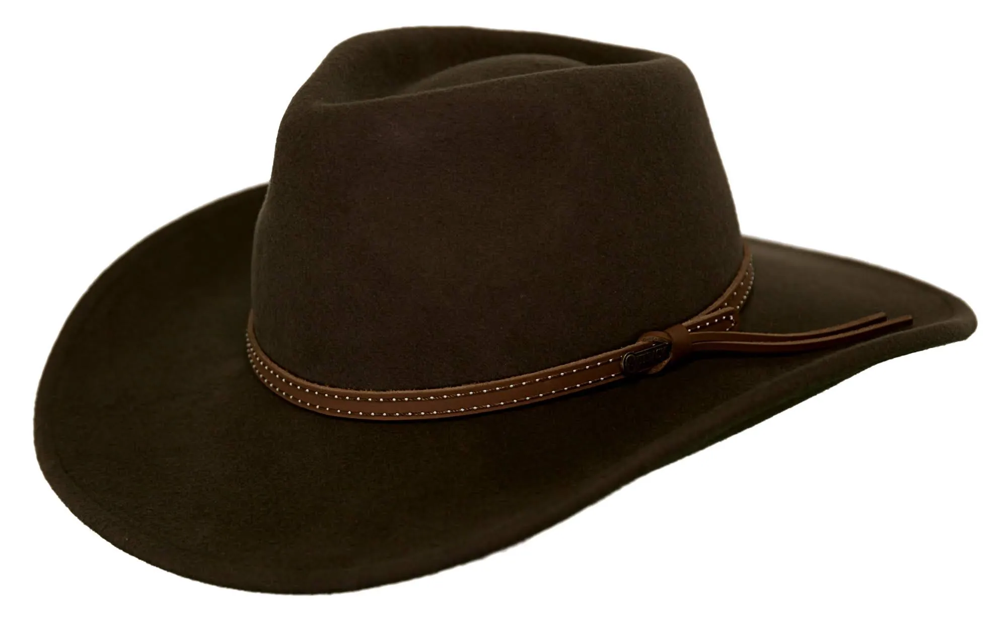 Outback Trading Co. Cooper River Crushable Australian Wool Hat - 1391 BROWN