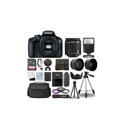 Canon EOS Rebel T7 DSLR Camera Bundle with Canon EF-S 18-55mm f/3.5-5.6 is II Lens + 2pc SanDisk 32GB Memory Cards + Accessory Kit