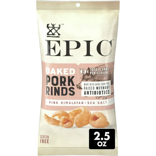 Epic Pink Himalayan & Sea Salt Baked Pork Rinds