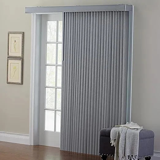 BrylaneHome Embossed Vertical Privacy Slat Blinds