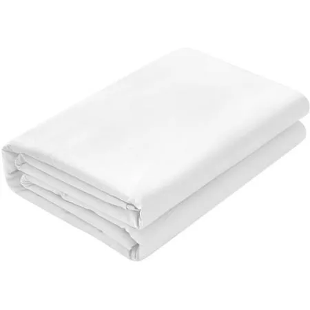 Flat Bed Sheet 100% Egyptian Cotton [ White Solid - Oversized Size] Breathable Easy to Wash 800 Thread Count 1Pc Flat Sheets - 132 Inches x 110 Inches