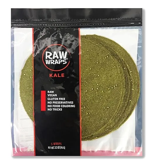 Raw Gluten Free Wraps, Kale