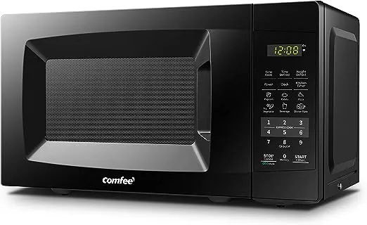 Comfee' EM720CPL-PMB Countertop Microwave Oven with Sound On/Off, Eco Mode and