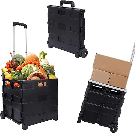 Elevon Office Cart Rolling Cart Basket ​Storage Container with Wheels and Handle ...