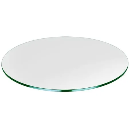 30 Round Glass Table Top - Tempered - 1/4 Thick- Flat Polished - By Dulles Glass