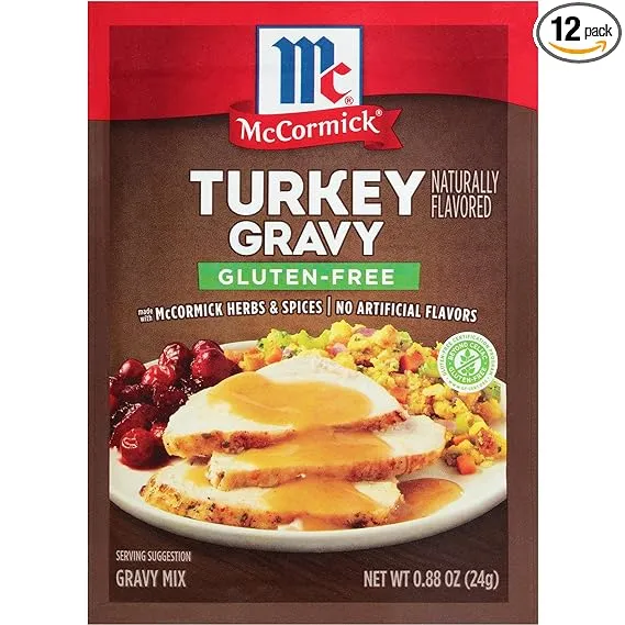 McCormick Gluten Free Turkey Gravy Mix, 0.88 oz (Pack of 12)