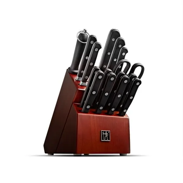 HENCKELS Classic Precision 16-Piece Kitchen Knife Set with Block, Chef Knife, Steak Knife Set - 16-pc