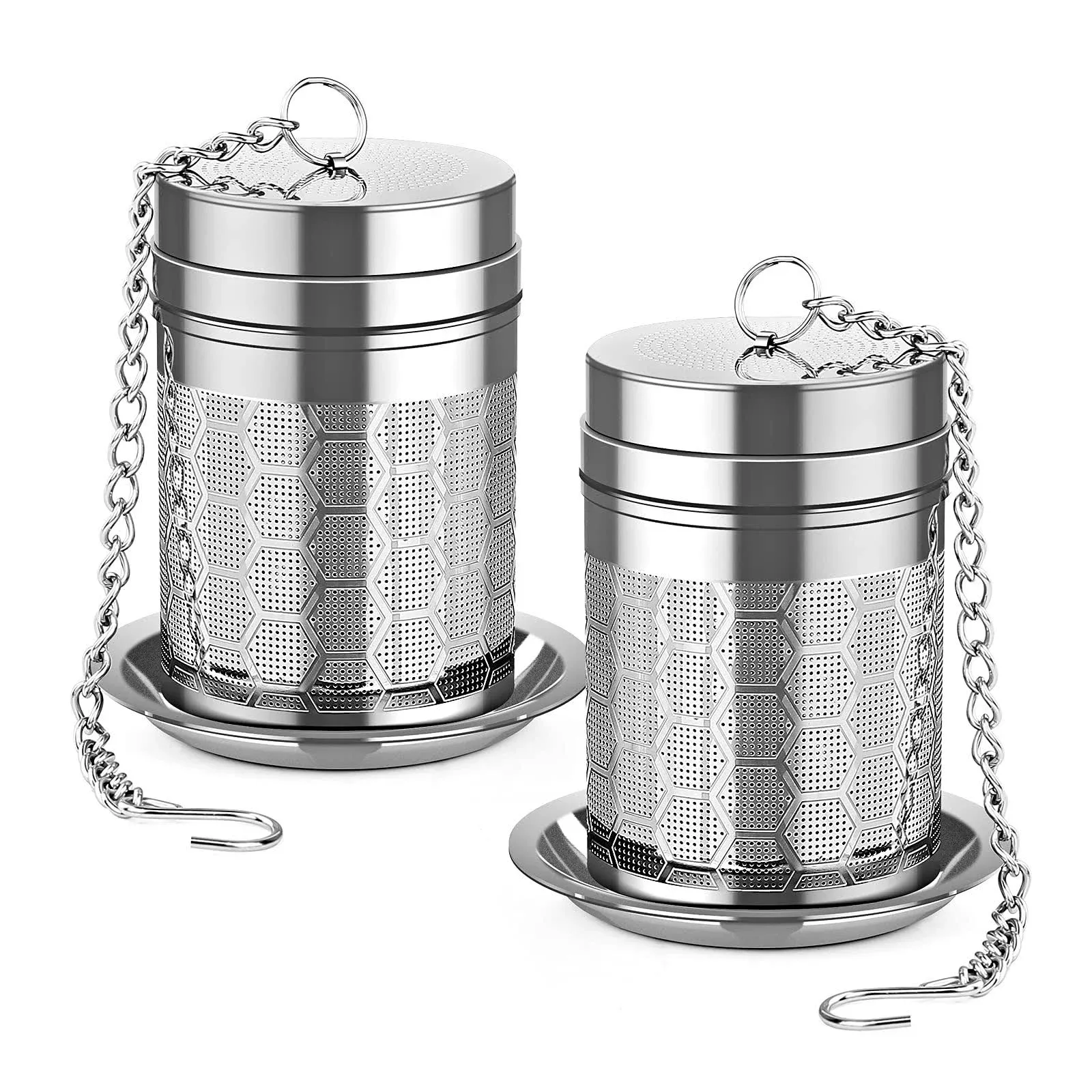 Lullatti Tea Infusers for Loose Tea, 2 Pack 188 Stainless Steel Tea Strainer Set ...