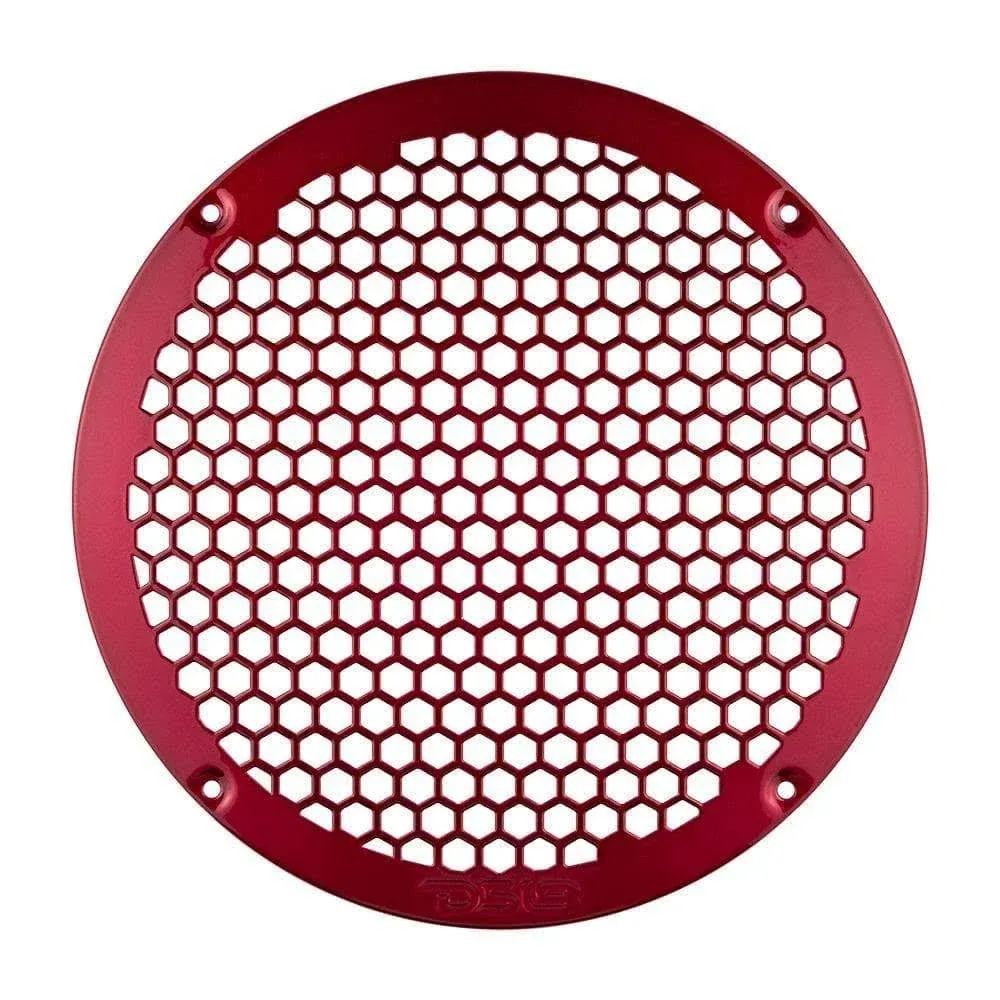 DS18 PRO-GRILL8MS PRO 8" Slim Metal Shallow Speaker Grill - 8" Universal Shallow Speaker Grill - Cover Steel Metal Mesh - Red - Single