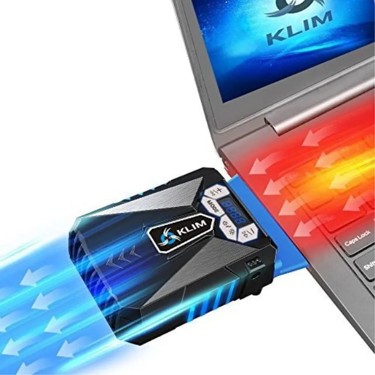 Klim Cool Laptop Cooler Fan - Innovative Portable Cooling Design with Display ...