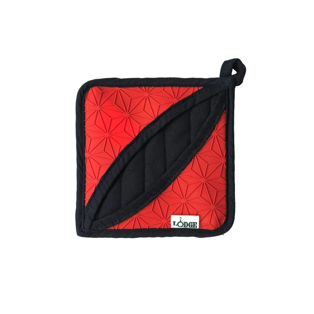 Lodge Red Silicone & Fabric Trivet/Pot Holder