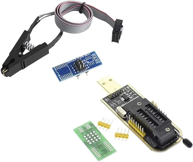 CH341A 24 25 Series EEPROM Flash BIOS USB Programmer Module +SOIC8 SOP8 Test Clip for EEPROM 93CXX/25CXX /24CXX