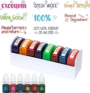 8 stamp grading set + ink refills