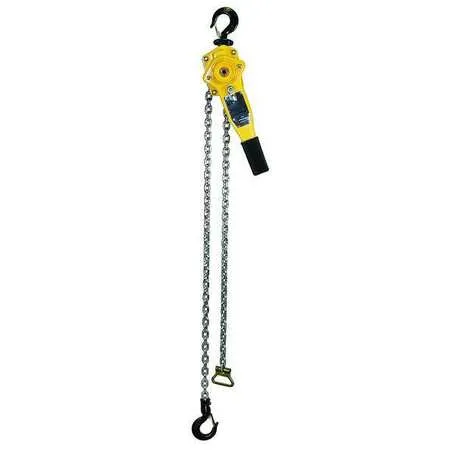 Lever Chain Hoist, 1,500 lb Load Capacity, 20 ft Hoist Lift