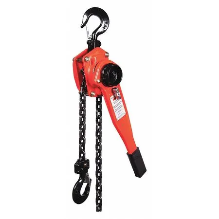 Lever Chain Hoist, 3,000 lb Load Capacity, 20 ft Hoist Lift, 1 7/64 in Hook Opening