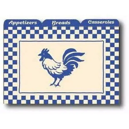 Labeleze Recipe Card Dividers 3 x 5 - Rooster