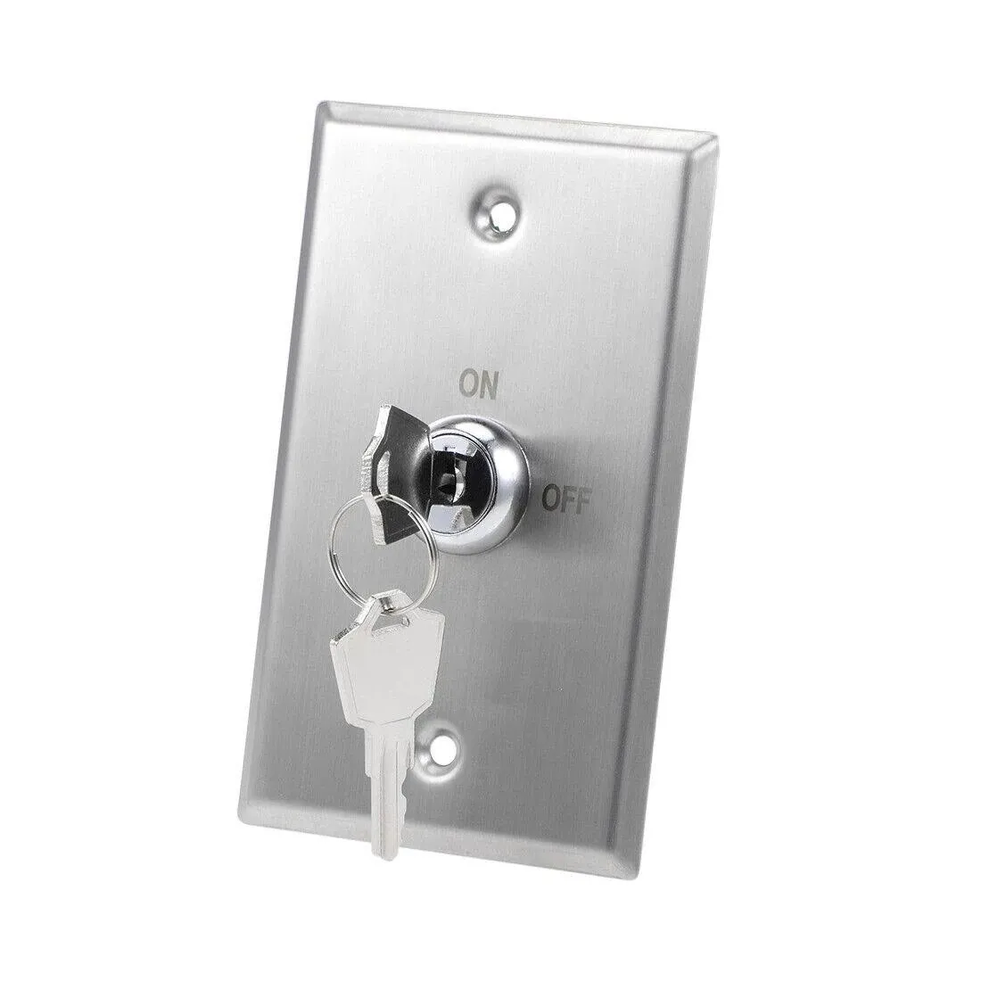 Uxcell Key Switch Lock On/Off Exit Switch Emergency Door Release DPST Panel Mount with 2 Keys