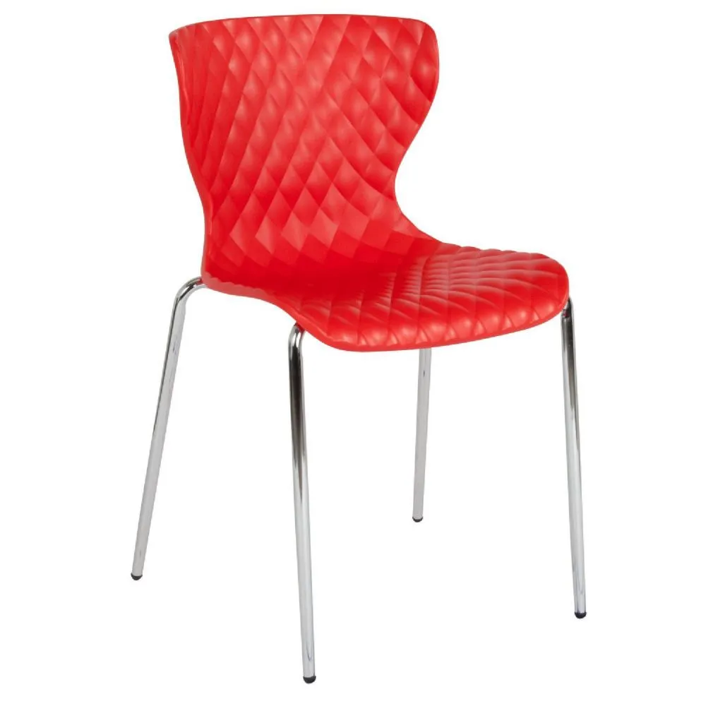 Emma + Oliver Contemporary Design Plastic Stack Chair