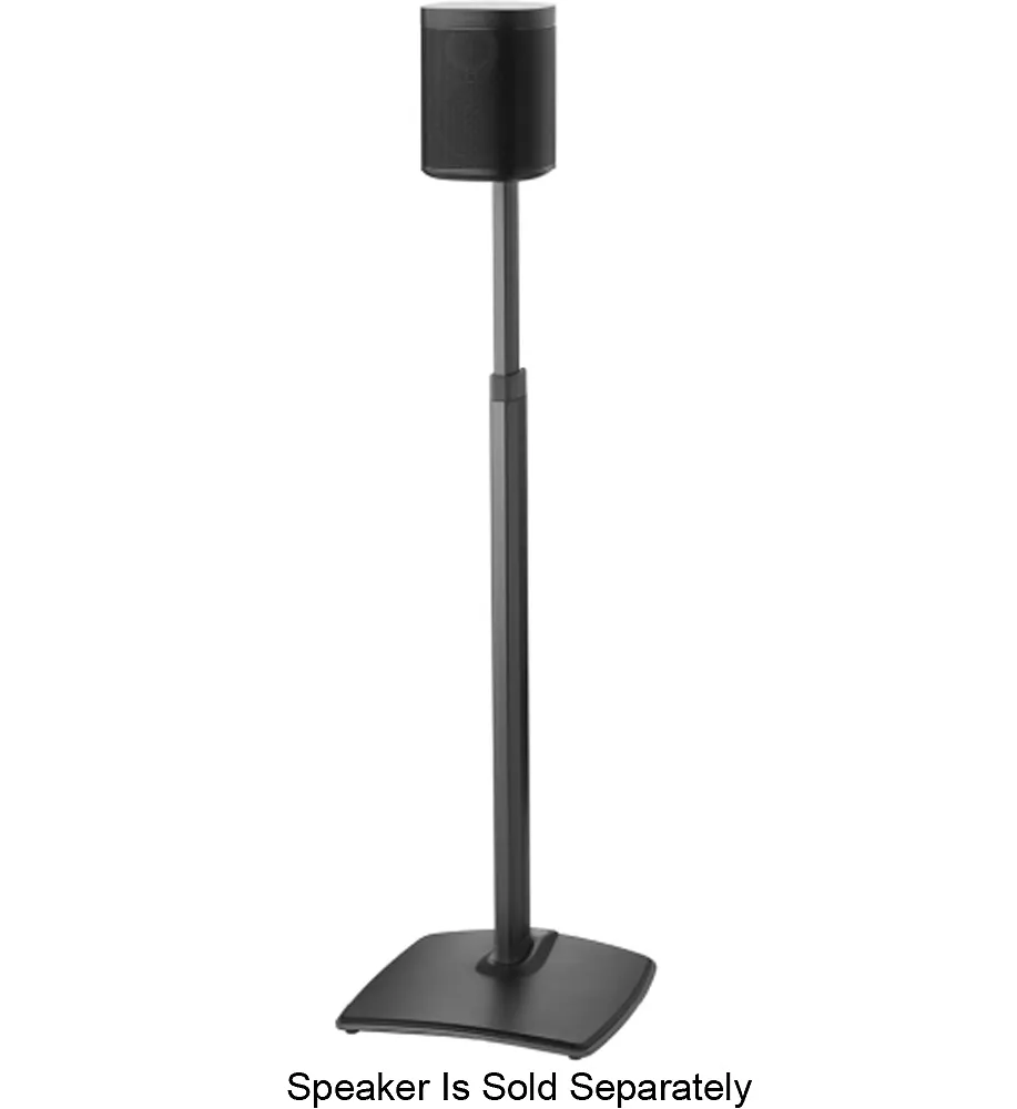 Sanus Black Adjustable Height Wireless Speaker Stand (Each) - WSSA1-B1