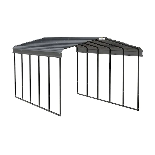 12 ft. x 24 ft. x 9 ft. Charcoal Carport