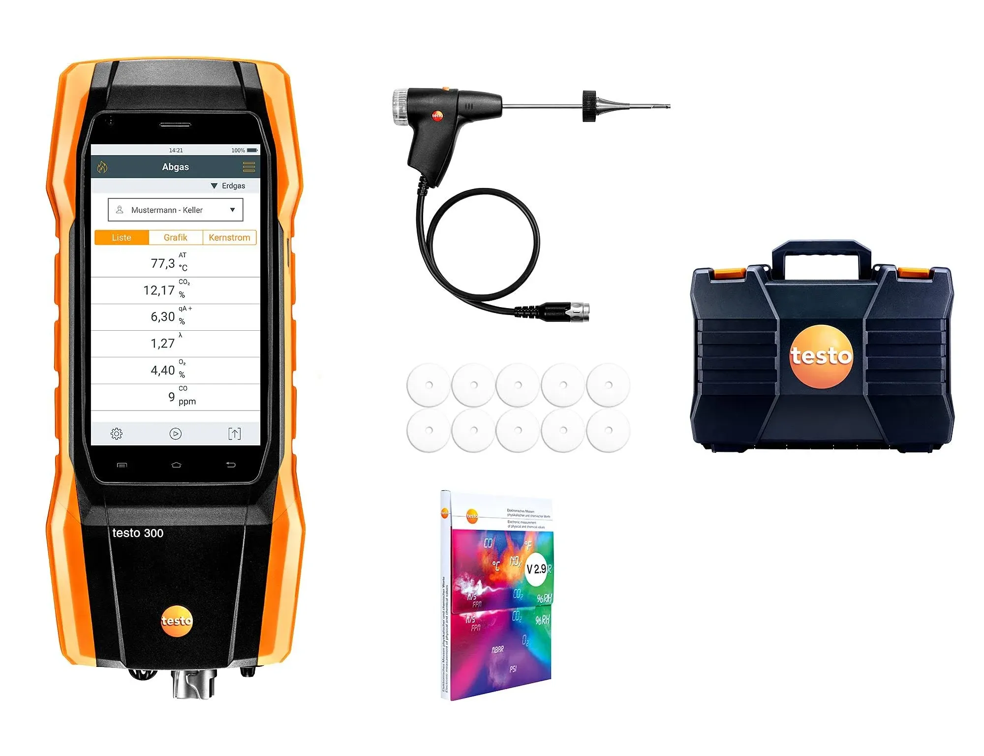 Testo 300-LL-C-KIT (0564 3004 92) Commercial Combustion Analyzer