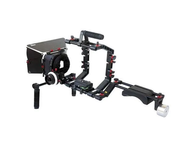 FILMCITY FC-03 DSLR Camera Cage Shoulder Rig Kit, Matte Box & HS-2 Follow Focus