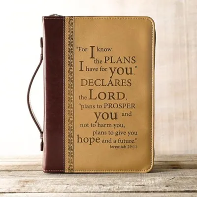 LuxLeather I Know the Plans Bible Cover, Large