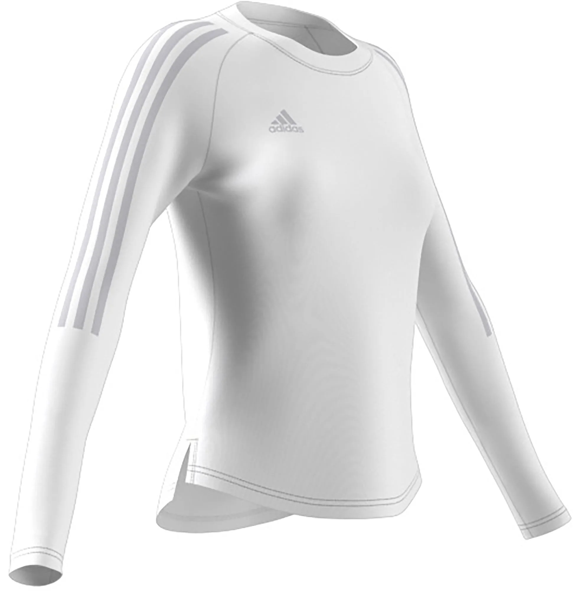 Adidas Women's Hilo Long Sleeve Jersey White/Grey XL