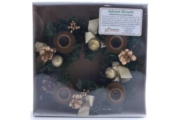 Advent Wreath-Traditional Pine Cone (11" Diameter)