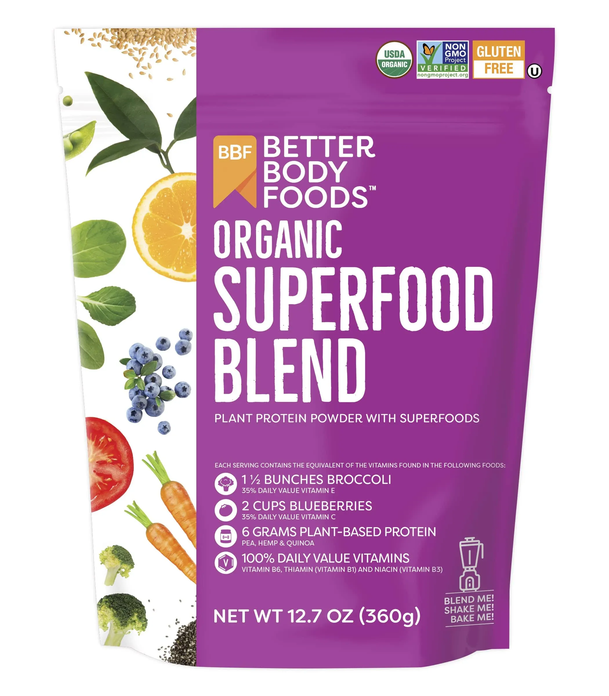 Betterbody Foods Superfood Blend, Organic - 12.7 oz