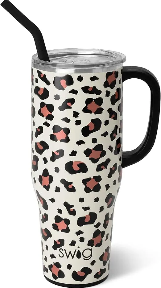 Swig 40 oz Mega Mug, Luxy Leopard