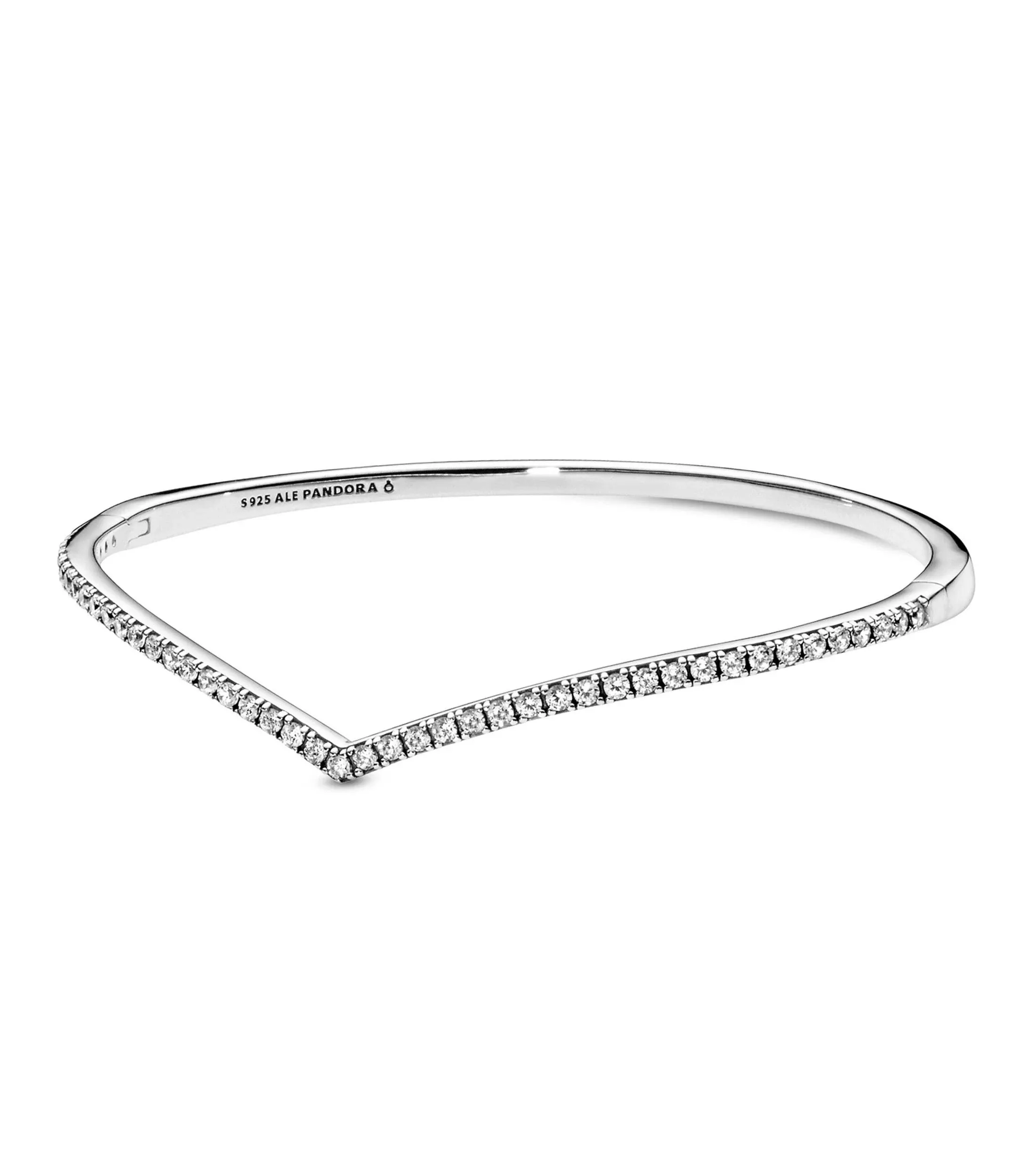 Pandora Sparkling Wishbone Bangle - 597837CZ-1