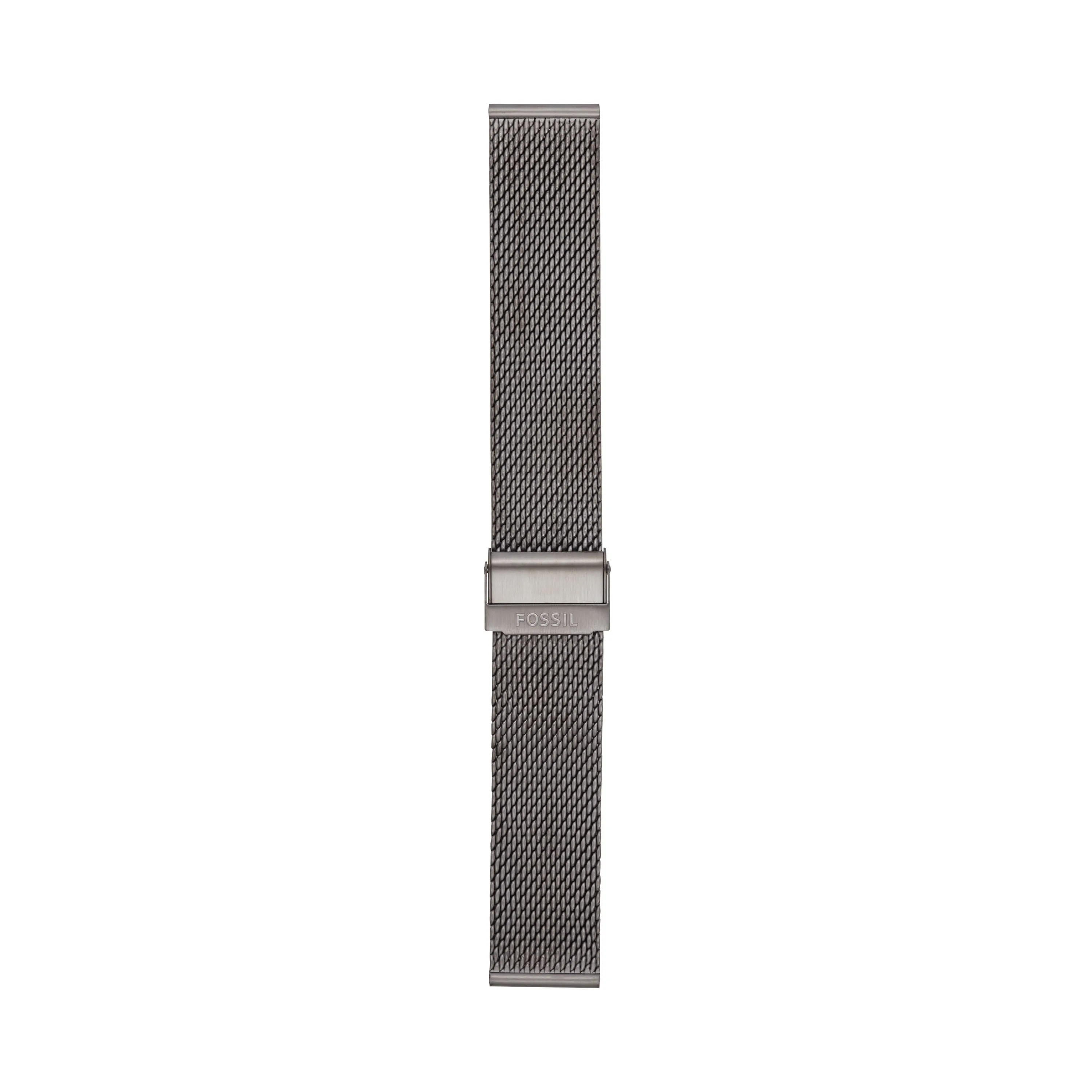 Fossil Men's 22mm Smoke Steel Mesh Bracelet