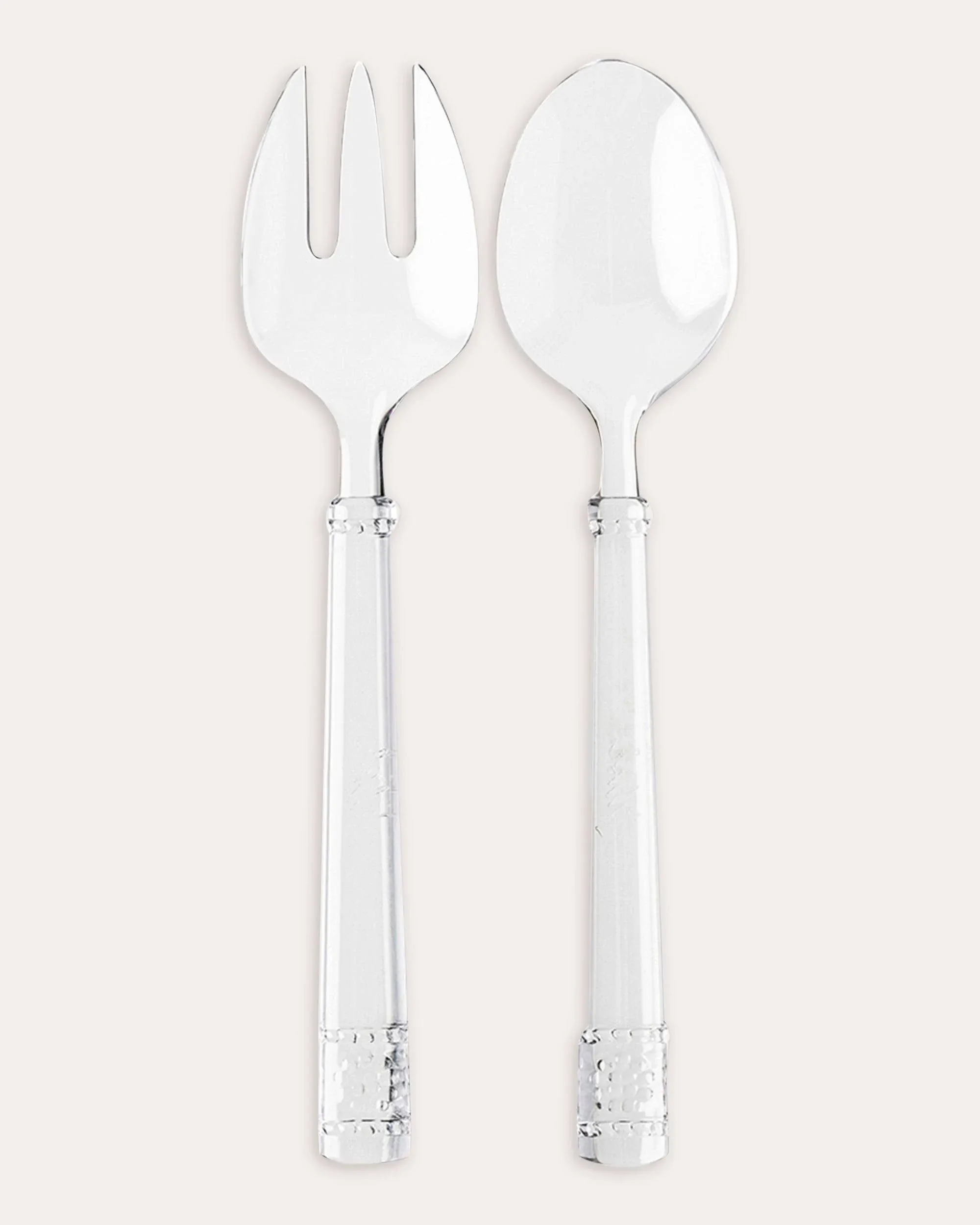 Juliska Isabella Acrylic Salad Servers - Clear - 11.5”L