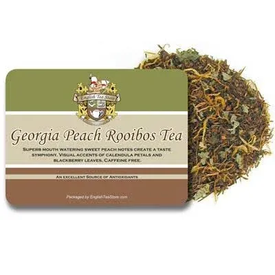 Caffeine-Free Georgia Peach Loose Rooibos Tea Leaf