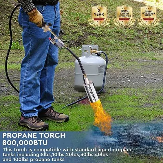 Propane Torch Weed Burner,Blow Torch,Heavy Duty,High Output 800,000 BTU...