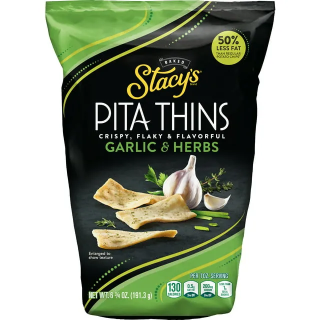 Stacy&#039;s Garlic &amp; Herb Pita Thins Chips 6.75 oz Stacys