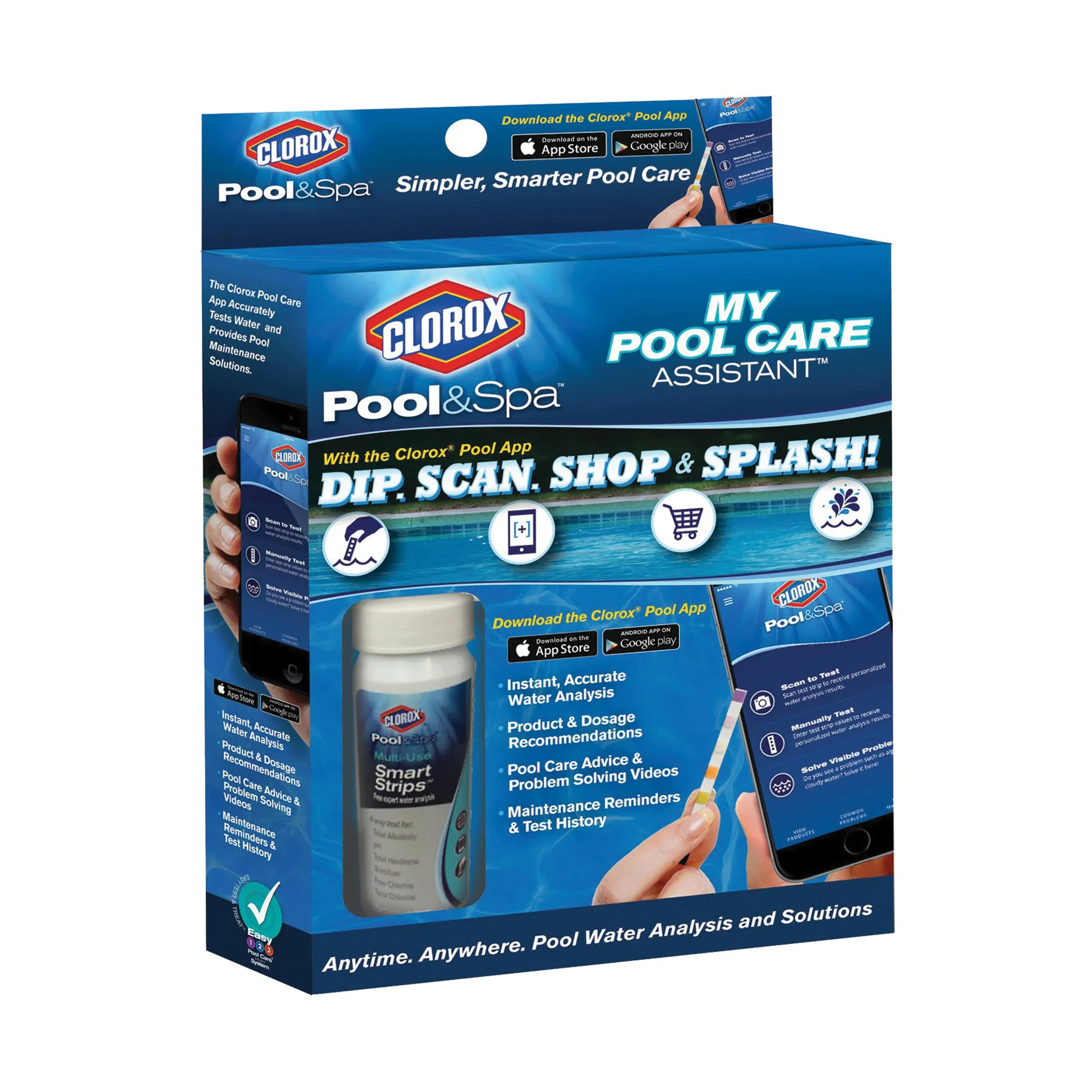 Clorox Pool & Spa Smart Strips, Multi-Use - 50 strips