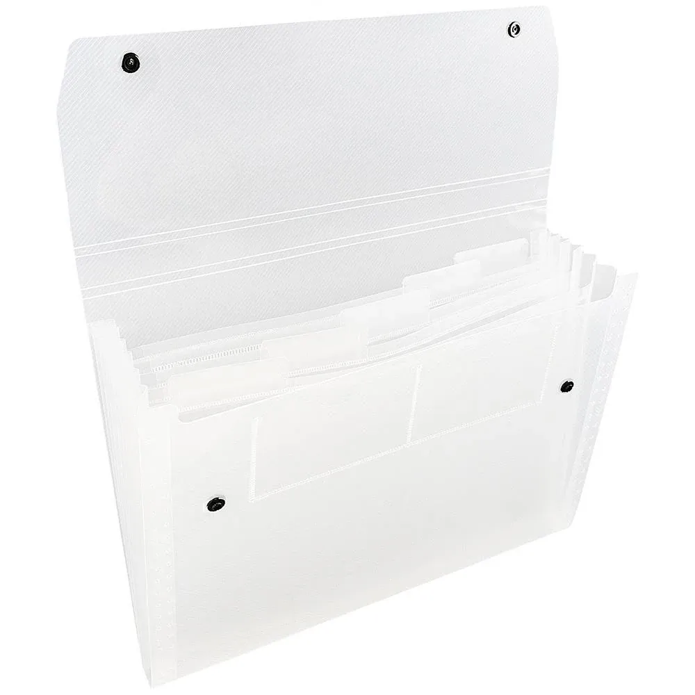 JAM Paper Clear Plastic 9-in x 13-in Snap Expanding File Folder Lowes.com