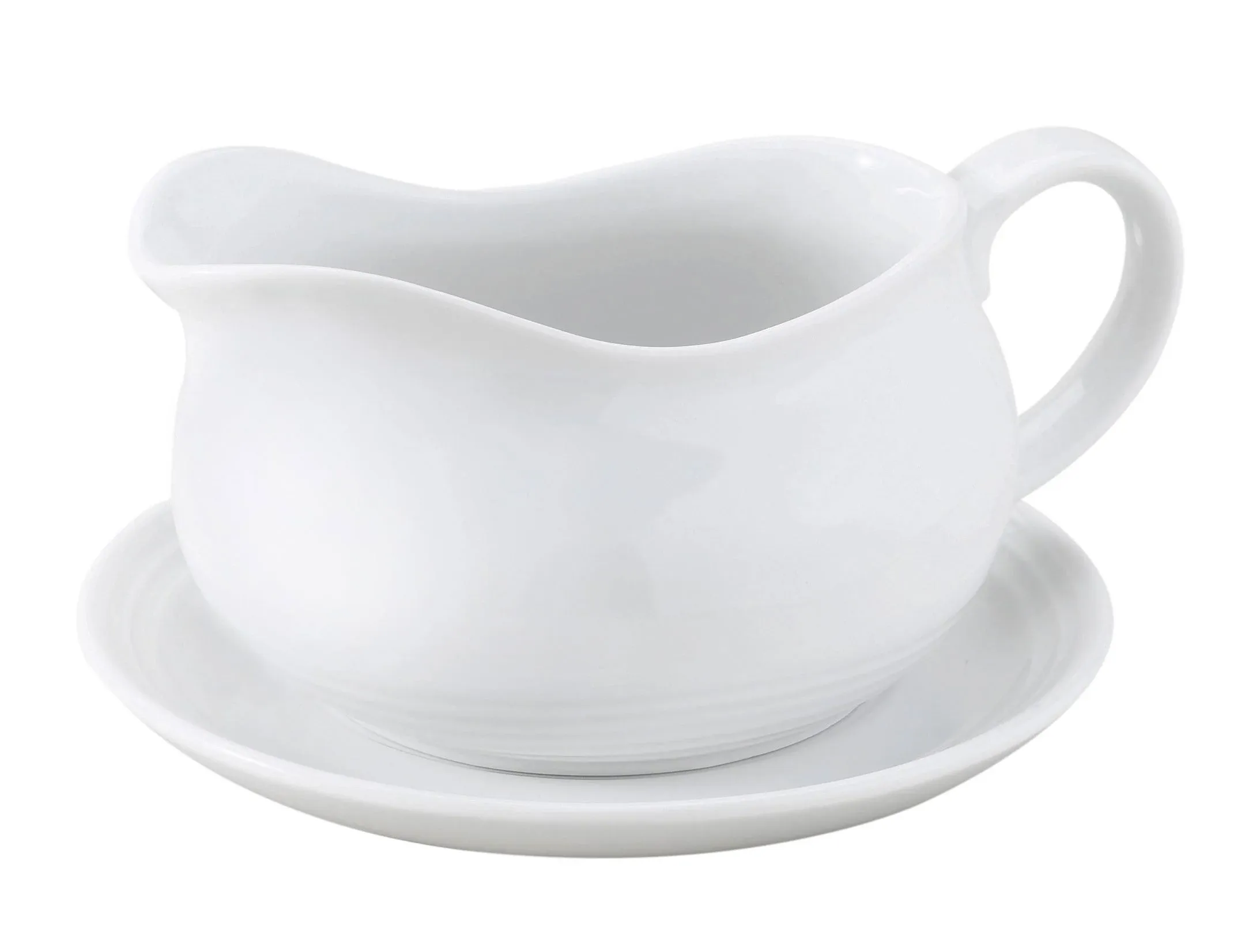 Harold Imports Porcelain Hotel Gravy Boat with Saucer