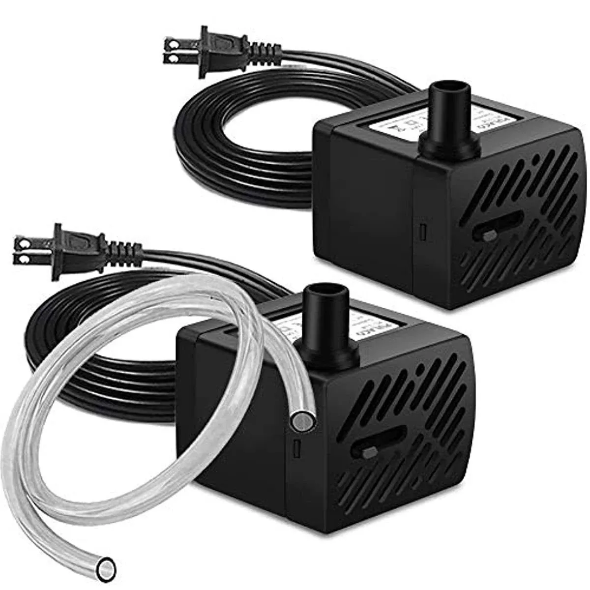 2Pcs Mini Fountain Pump 50GPH 3W Ultra Quiet Submersible Water Pump for Aquar...