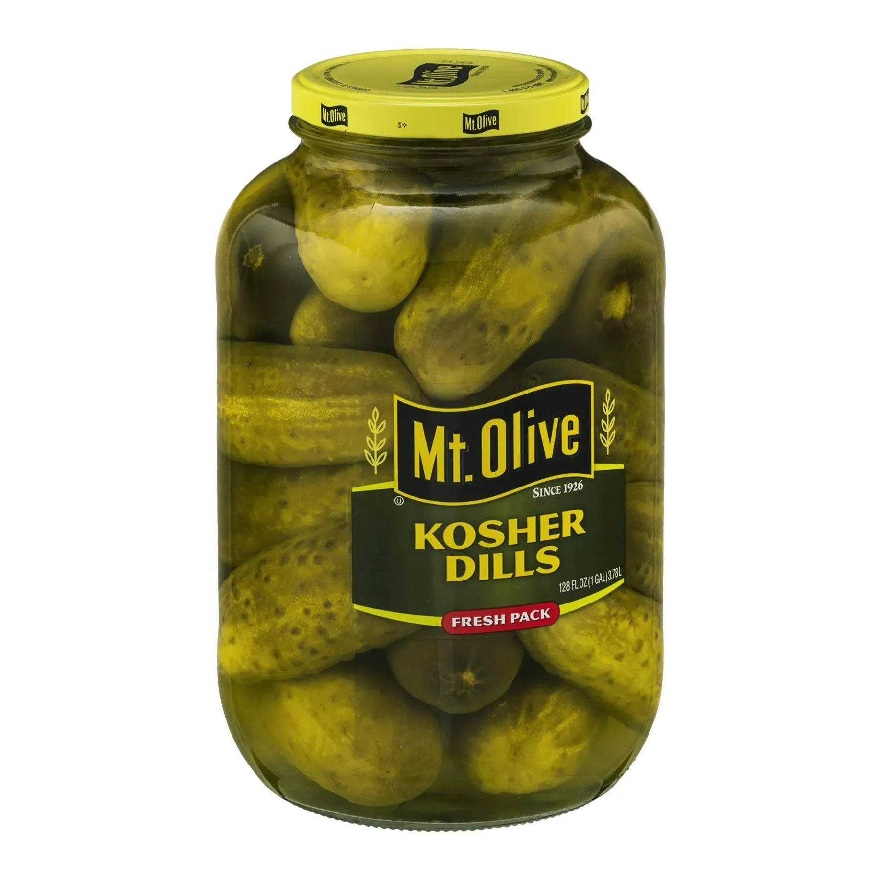 Mt. Olive Kosher Dills Jumbo Pickles - 1 Gallon Jar (128 fl oz)