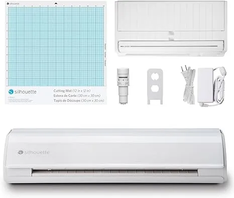 Silhouette Cameo 5 30,5 cm Vinyl-Schneidemaschine mit Studio-Software, Elektrowerkzeug und ES-Matte kompatibel, SNA und IPT, 50 db, White Edition