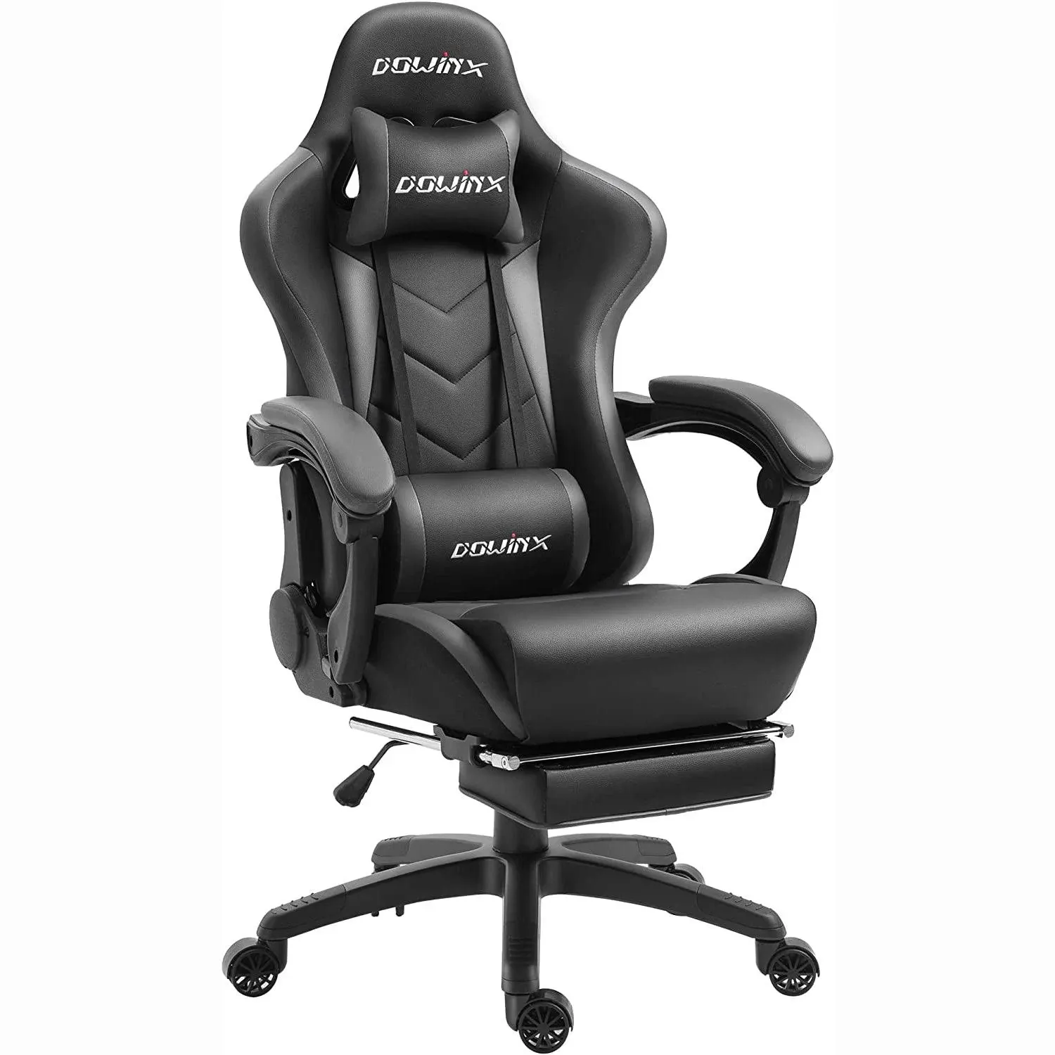 Dowinx 6688 Gaming Chair with Massage Lumbar Support-Black&Gray